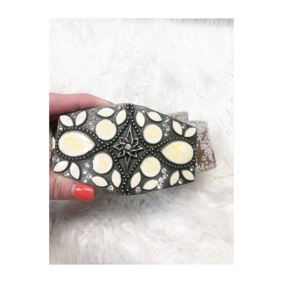 Vintage Unique Belt Rhinestones jewels Distressed - Picture 1 of 6